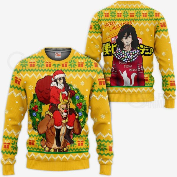 Aizawa x All Might Ugly Christmas Sweater MHA Xmas Gift VA10 1