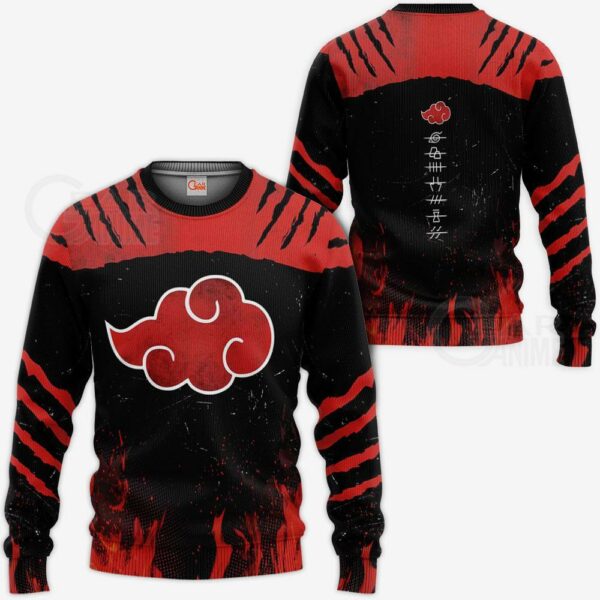 Akatsuki Clan Shirt Costume Akatsuki Naruto Anime Hoodie Sweater 2