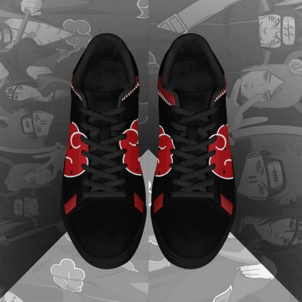 Akatsuki Cloud Skate Shoes Black Naruto Anime Custom Shoes PN09 3