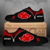 Akatsuki Cloud Skate Shoes Black Naruto Anime Custom Shoes PN09 8