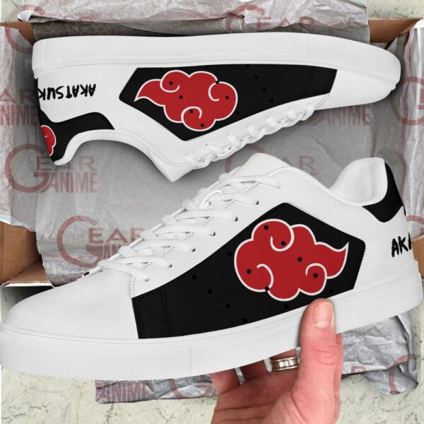 Akatsuki Cloud Skate Shoes Naruto Anime Custom Shoes PN09 2