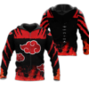 Akatsuki Cloud Zip Hoodie Cosplay Naruto Shirt Anime Fan Gift Idea VA06 7