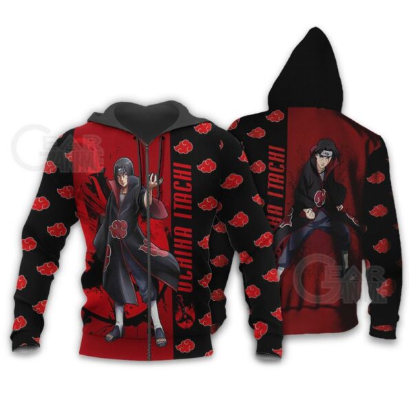 Akatsuki Itachi Hoodie Shirt Naruto Akatsuki Anime Jacket 1