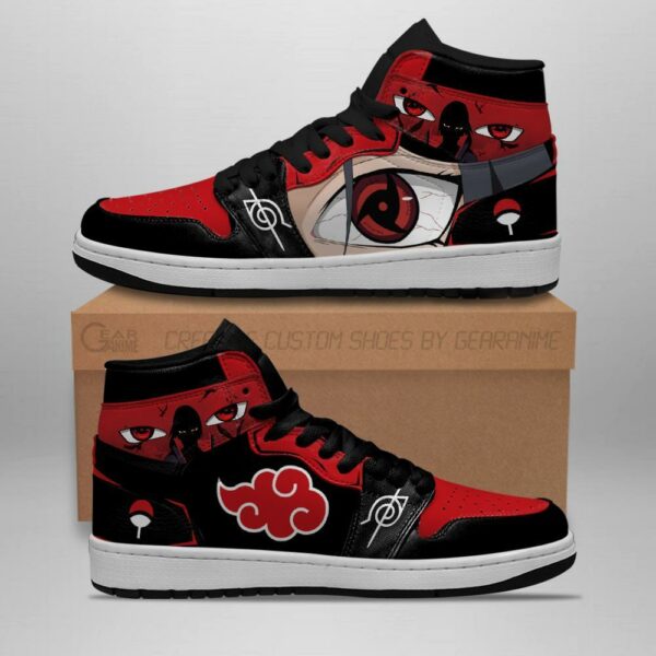 Akatsuki Itachi Sneakers Sharingan Eyes Shoes Naruto Anime 1