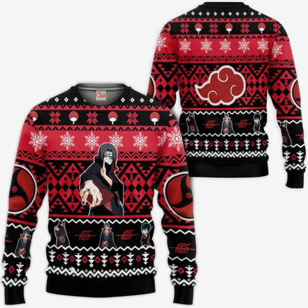 Akatsuki Itachi Ugly Christmas Sweater Custom Naruto Xmas Gifts Idea 1