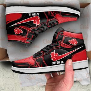 Akatsuki Sneakers Custom Jutsu It Anime Naruto Shoes 6