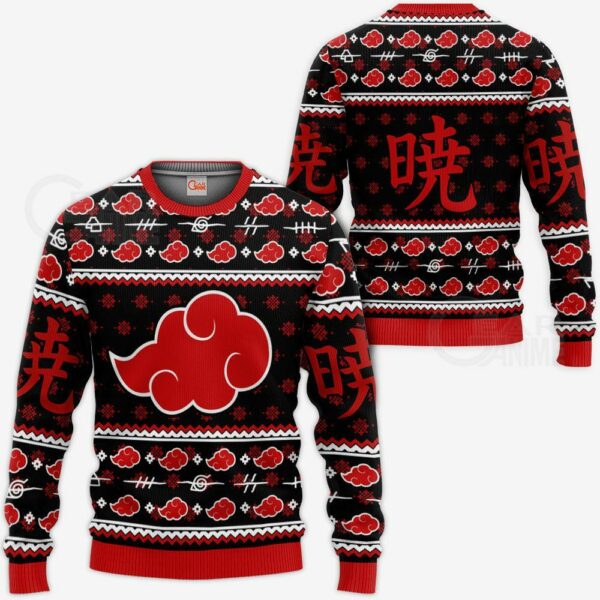 Akatsuki Ugly Christmas Sweater Naruto Anime Custom Xmas Gift VA10 1