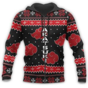 Akatsuki Ugly Christmas Sweater Naruto Anime Xmas Gift Custom Clothes 13