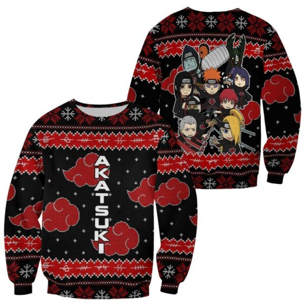 Akatsuki Ugly Christmas Sweater Naruto Anime Xmas Gift Custom Clothes 1