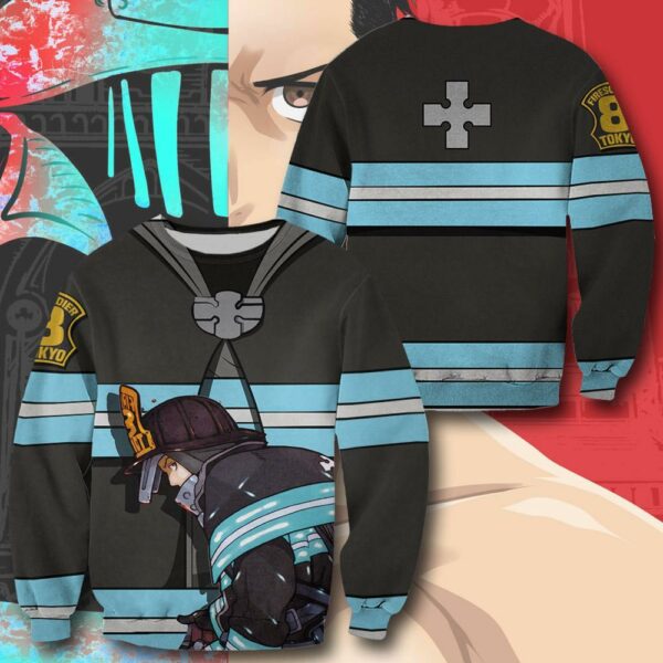 Akitaru Obi Fire Force Hoodie Shirt Anime Uniform Jacket 2