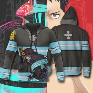 Akitaru Obi Fire Force Hoodie Shirt Anime Uniform Jacket 11