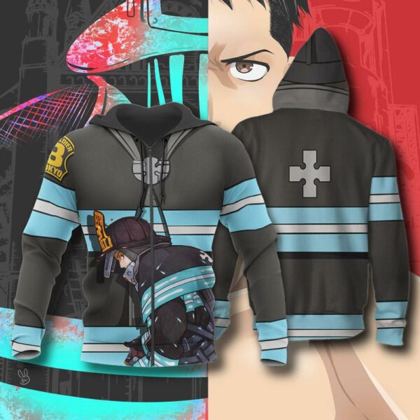 Akitaru Obi Fire Force Hoodie Shirt Anime Uniform Jacket 1