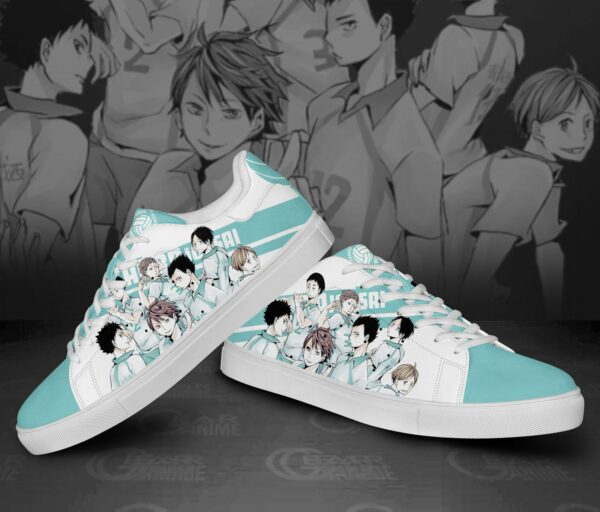 Haikyu Aoba Johsai Skate Shoes Black Haikyu!! Custom Anime Shoes 2