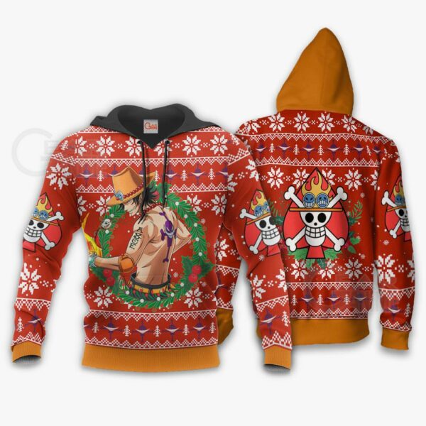 Portgas Ace Ugly Christmas Sweater One Piece Anime Xmas Gift VA10 3