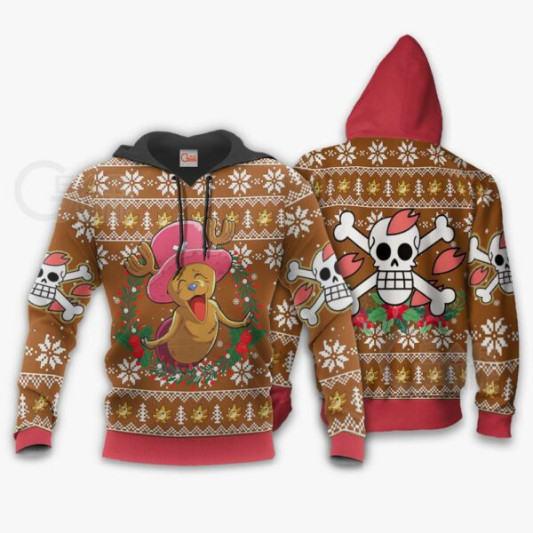 Happy Chopper Ugly Christmas Sweater One Piece Anime Xmas Gift VA10 3