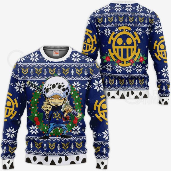 Trafalgar Law Ugly Christmas Sweater One Piece Anime Xmas Gift VA10 1