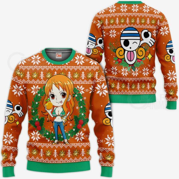 Nami Ugly Christmas Sweater One Piece Anime Xmas Gift VA10 1