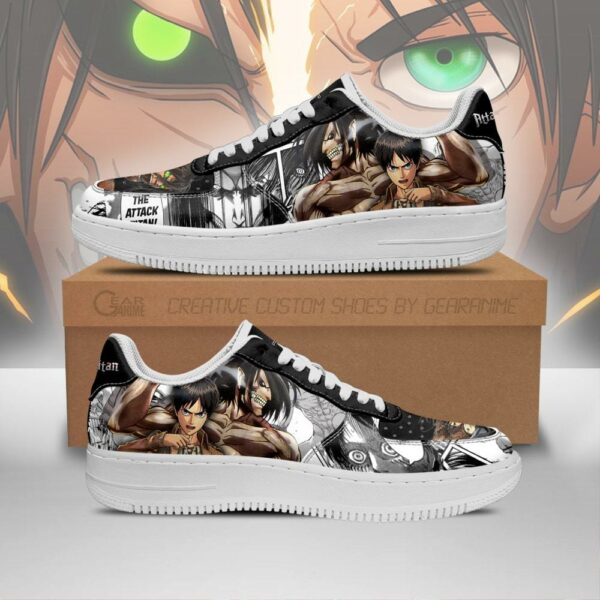 AOT Titan Eren Sneakers Attack On Titan Anime Manga Shoes 1