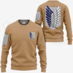 AOT Wings Of Freedom Scout Shirt Costume Attack On Titan Hoodie Sweater 10