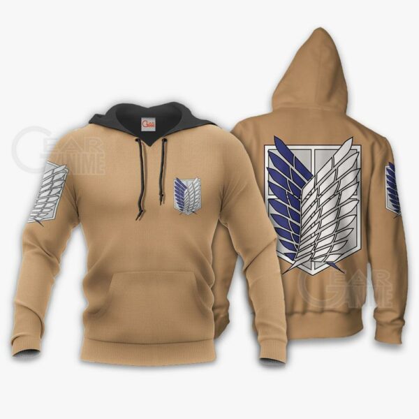 AOT Wings Of Freedom Scout Shirt Costume Attack On Titan Hoodie Sweater 5