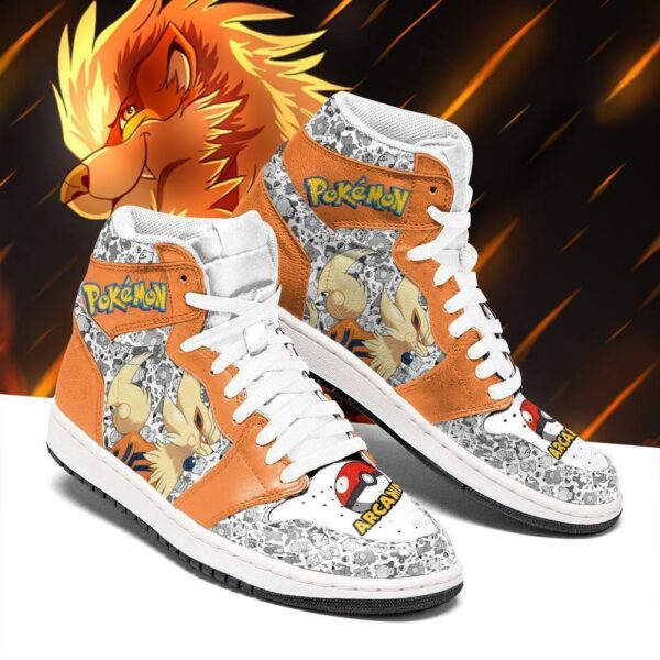 Arcanine Sneakers Cute Pokemon Anime Shoes Fan PT04 2