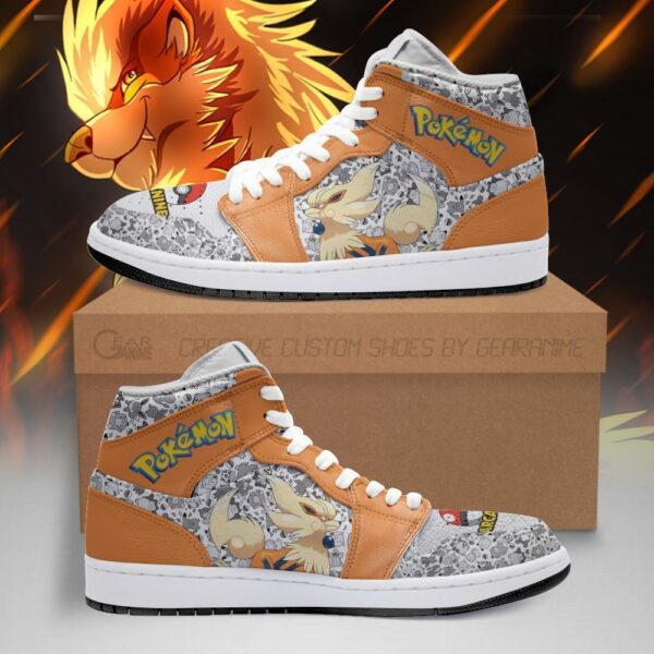 Arcanine Sneakers Cute Pokemon Anime Shoes Fan PT04 1