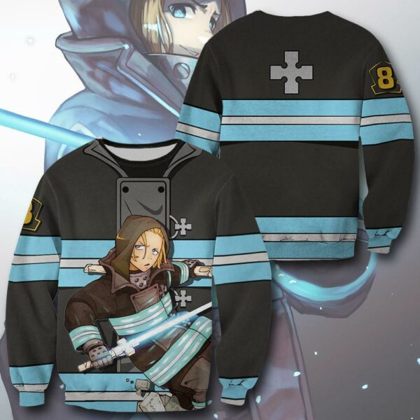 Arthur Boyle Fire Force Hoodie Shirt Anime Uniform Sweater Jacket 2