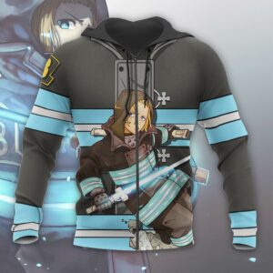 Arthur Boyle Fire Force Hoodie Shirt Anime Uniform Sweater Jacket 15