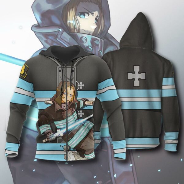 Arthur Boyle Fire Force Hoodie Shirt Anime Uniform Sweater Jacket 1