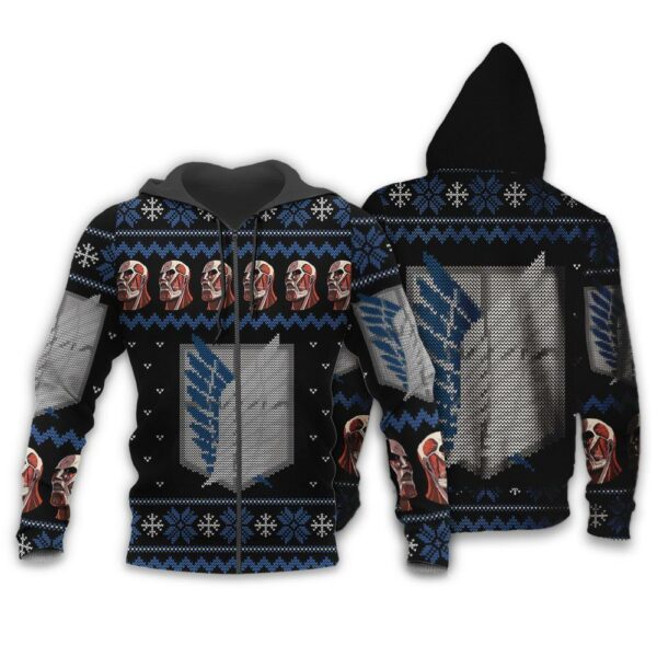 Attack On Titan Shirt Scout Ugly Christmas Sweater Jacket Costume 2