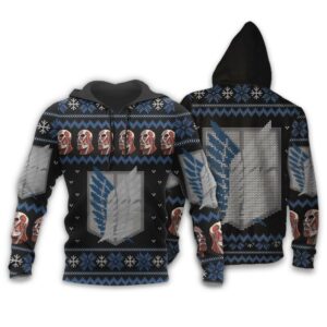 Attack On Titan Shirt Scout Ugly Christmas Sweater Jacket Costume 9