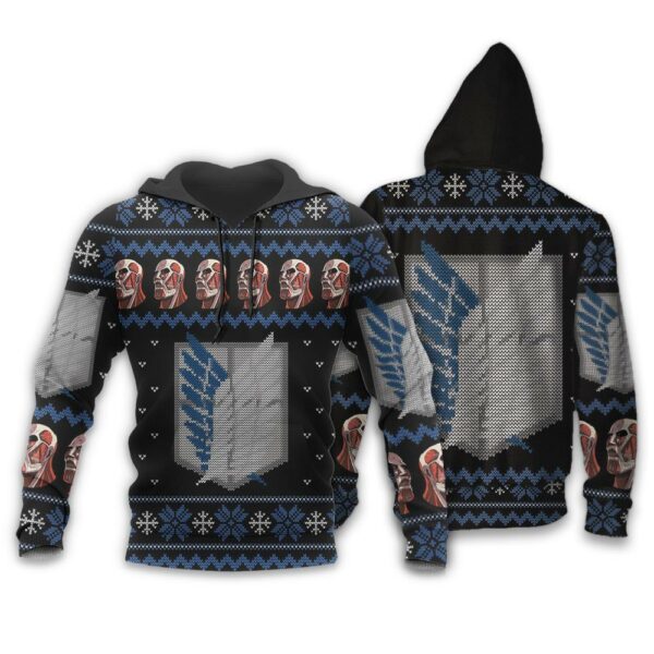 Attack On Titan Shirt Scout Ugly Christmas Sweater Jacket Costume 3