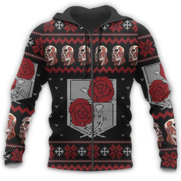 Attack On Titan Ugly Christmas Sweater Garrison Xmas Gift Custom Clothes 7