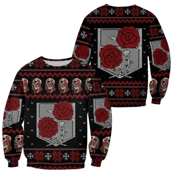 Attack On Titan Ugly Christmas Sweater Garrison Xmas Gift Custom Clothes 1