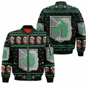 Attack On Titan Ugly Christmas Sweater Military Badged Police Xmas Gift Custom Clothes 9