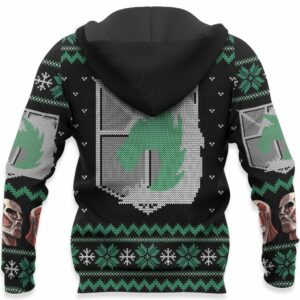 Attack On Titan Ugly Christmas Sweater Military Badged Police Xmas Gift Custom Clothes 11