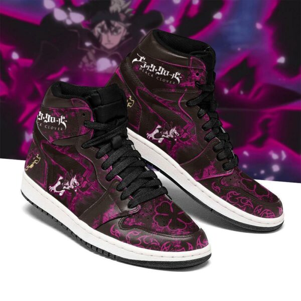 Black Asta Sneakers Custom Purple Black Clover Anime Sneakers 2