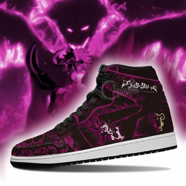 Black Asta Sneakers Custom Purple Black Clover Anime Sneakers 3