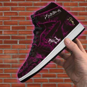 Black Asta Sneakers Custom Purple Black Clover Anime Sneakers 7