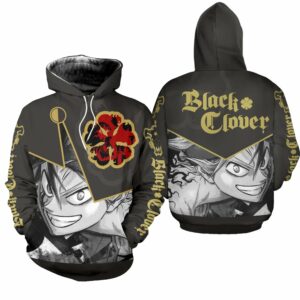 Black Clover Asta Shirt Five Clover Leaf Symbol Anime Hoodie Sweater 5