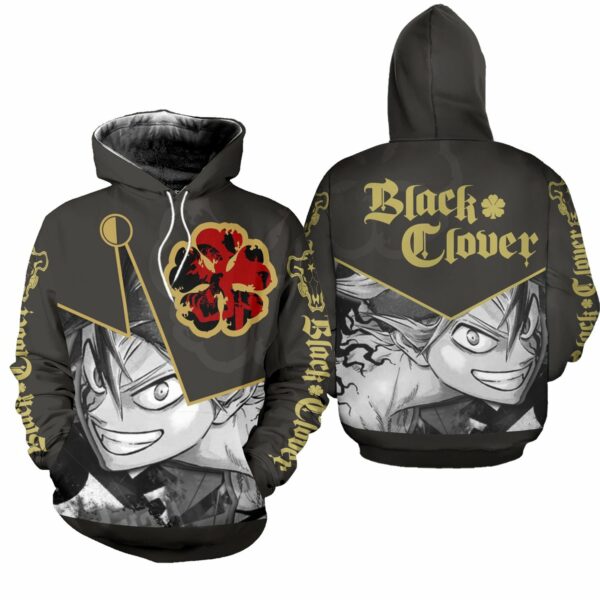 Black Clover Asta Shirt Five Clover Leaf Symbol Anime Hoodie Sweater 3