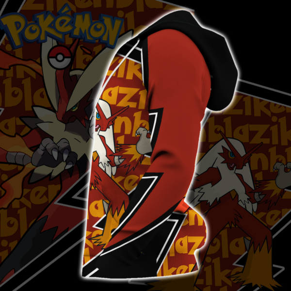 Blaziken Zip Hoodie Costume Pokemon Shirt Fan Gift Idea VA06 4