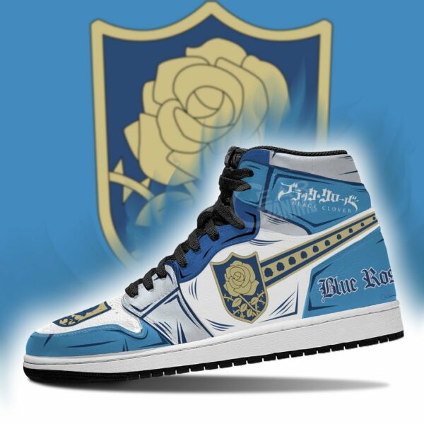 Blue Rose Magic Knight Sneakers Black Clover Sneakers Anime 3