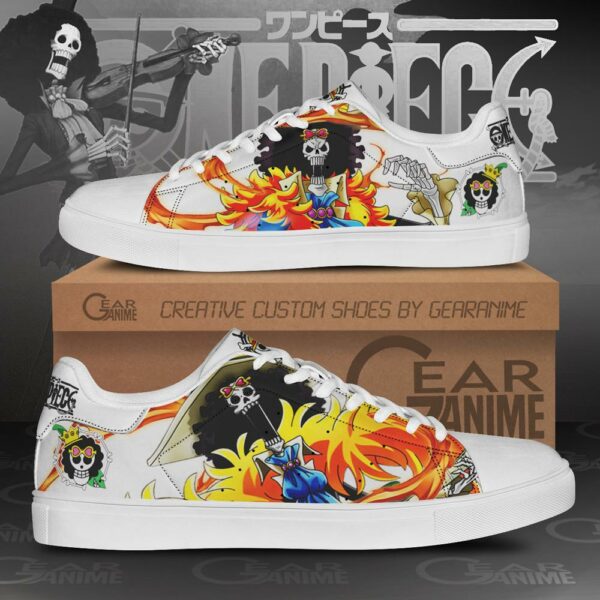 Brook Skate Shoes One Piece Custom Anime Shoes 1