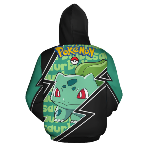 Bulbasaur Zip Hoodie Costume Pokemon Shirt Fan Gift Idea VA06 3