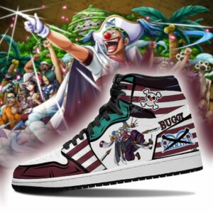 Captain Buggy Sneakers Priates One Piece Anime Shoes Fan MN06 5