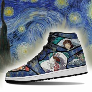 Chihiro Haku Dragon Sneakers Starry Night Style Spirited Away Sneakers MN05 5