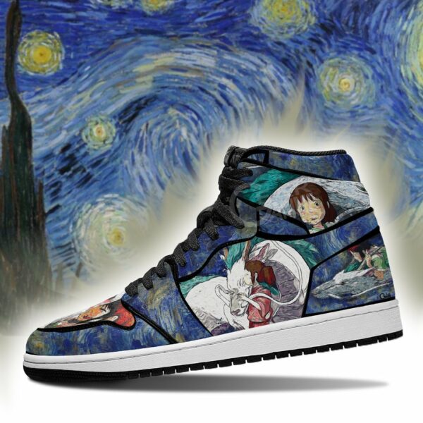 Chihiro Haku Dragon Sneakers Starry Night Style Spirited Away Sneakers MN05 3