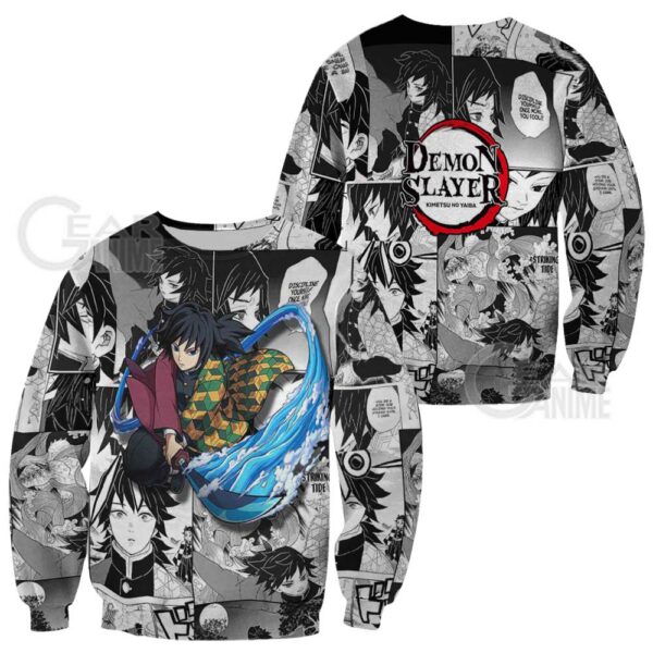 Demon Slayer Giyu Tomioka Hoodie Anime Mix Manga KNY Shirt 2