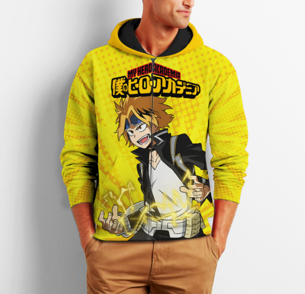 Denki Kaminari Zip Hoodie My Hero Academia Anime Shirt Fan Gift HA06 2